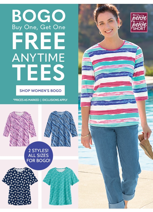 BOGO buy One, Get one Free Anytime Tees - Shop Women's BOGO