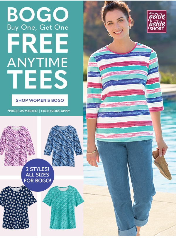 BOGO buy One, Get one Free Anytime Tees - Shop Women's BOGO