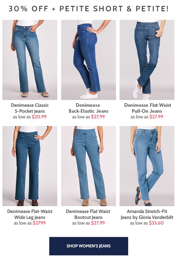 30% Off + Petite Short & Petite! Shop Women's Jeans