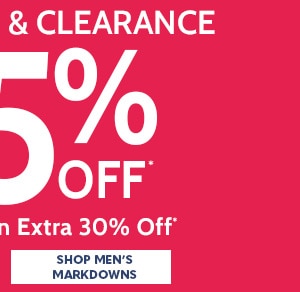 Markdowns & Clearance up to 85% off when you take an extra 30% off - Shop Men's Markdowns