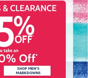 Markdowns & Clearance up to 85% off when you take an extra 30% off - Shop Men's Markdowns