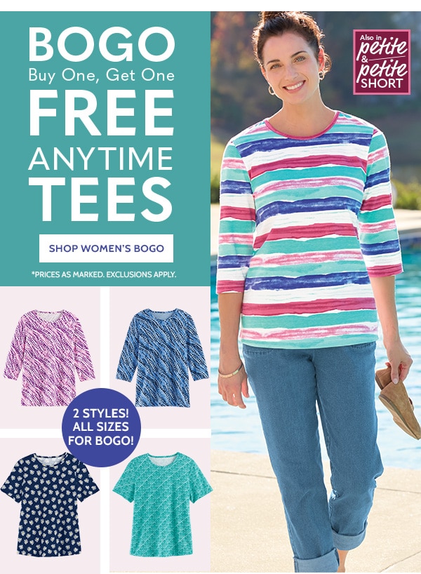 BOGO buy One, Get one Free Anytime Tees - Shop Women's BOGO