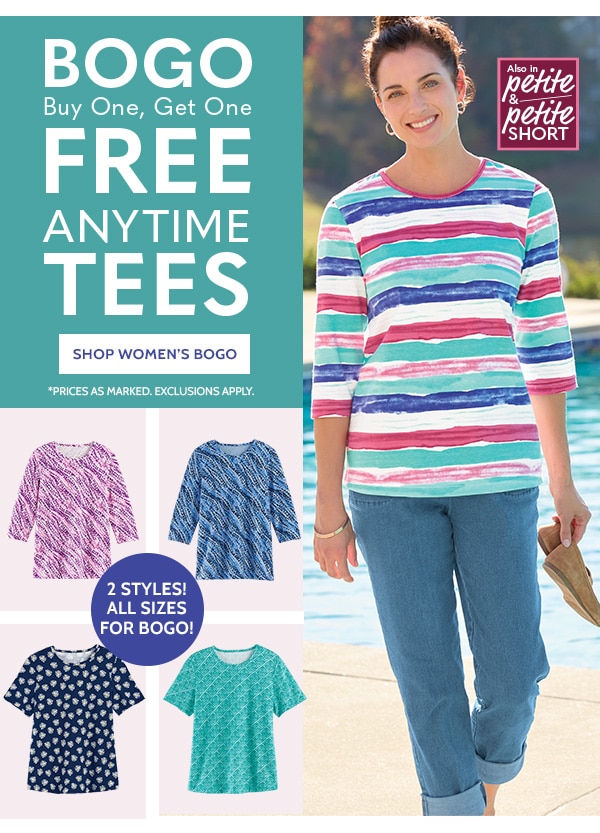 BOGO buy One, Get one Free Anytime Tees - Shop Women's BOGO