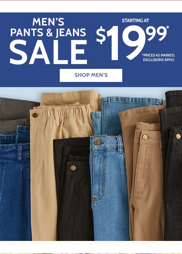 Men's Pants & Jeans Sale Starting at $19.99 - Shop Men's