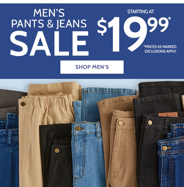 Men's Pants & Jeans Sale Starting at $19.99 - Shop Men's