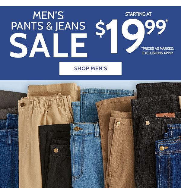 Men's Pants & Jeans Sale Starting at $19.99 - Shop Men's