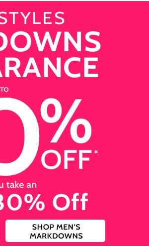 Markdowns & Clearance up to 8-% Off when you take an extra 30% Off- Shop Men's Markdowns
