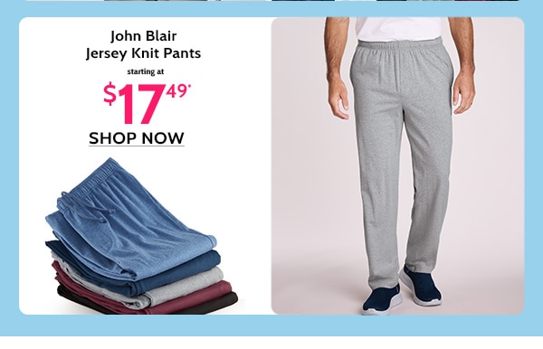 John Blair Jersey Knit Pants
