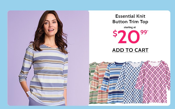 Essential Knit Button Sleeve Top