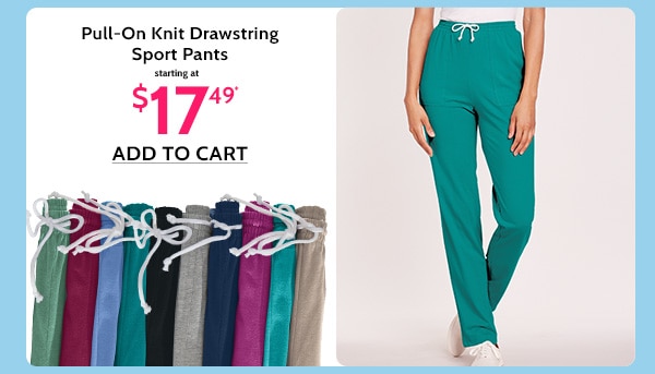 Pull On Drawstring Sport Pants