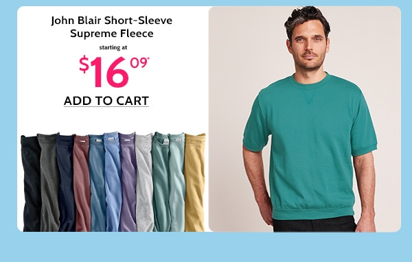 John Blair Short-Sleeve Supreme Fleece